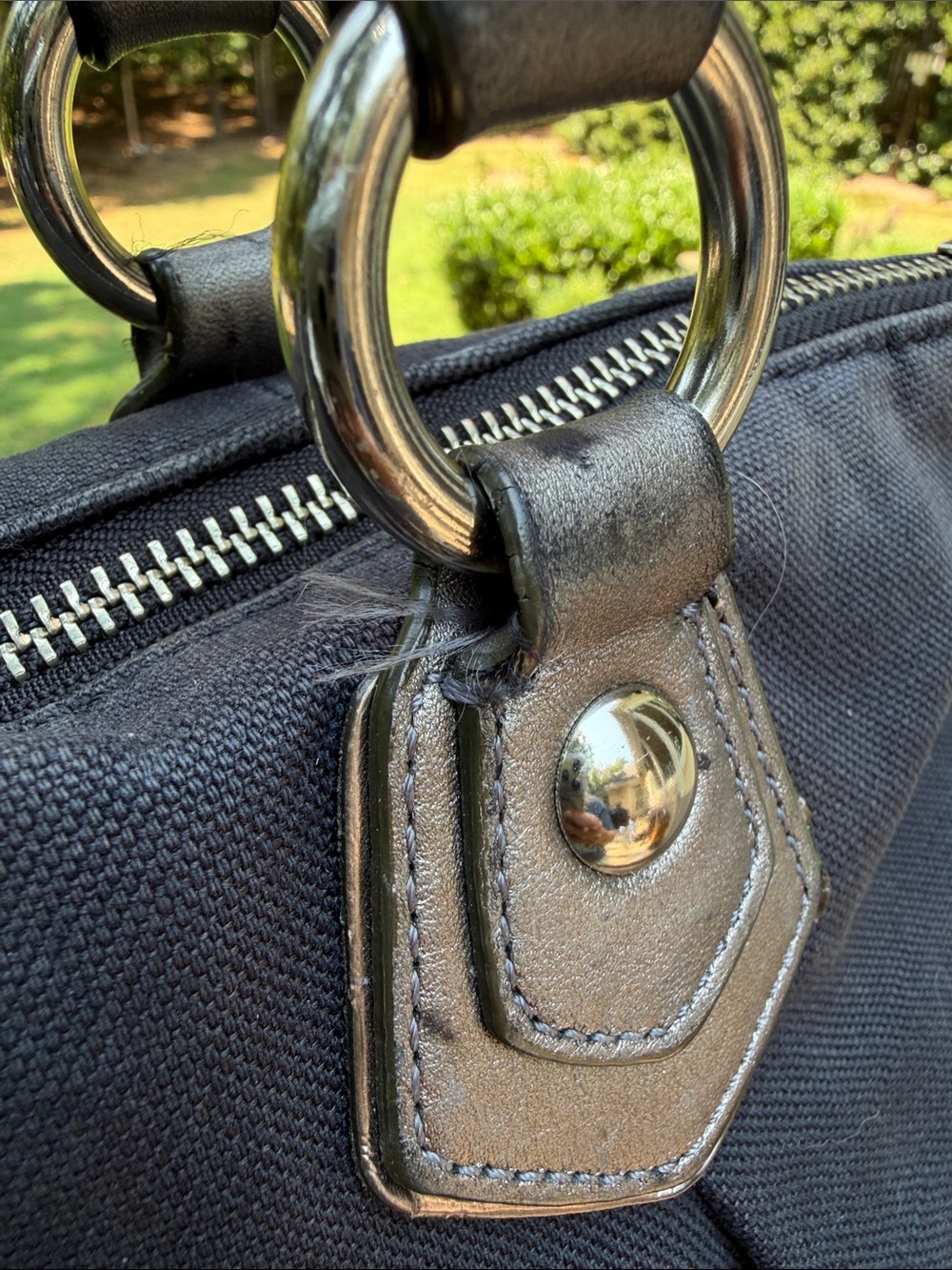 Coach Poppy Heart Black Canvas Rhinestone Tote and WRISTLET 3 HANG TAGS - Picture 14 of 17